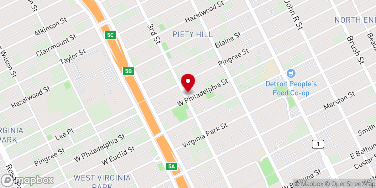Map showing location of Redeemed Missionary Baptist Church