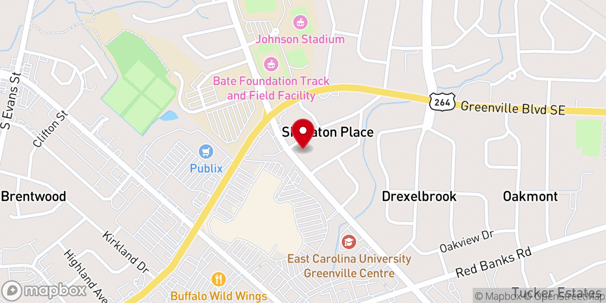 Map showing location of Radiant Life Church