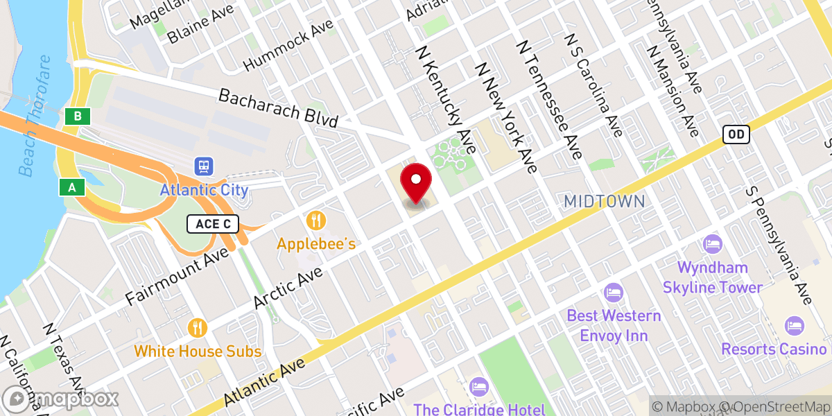 Map showing location of Nerija Haitian Seventh-Day Adventist Church