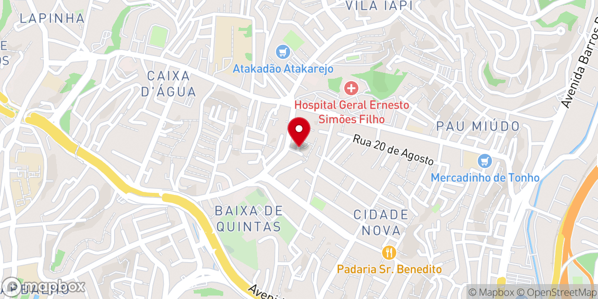 Map showing location of Primeira Igreja Batista Bíblica de Salvador