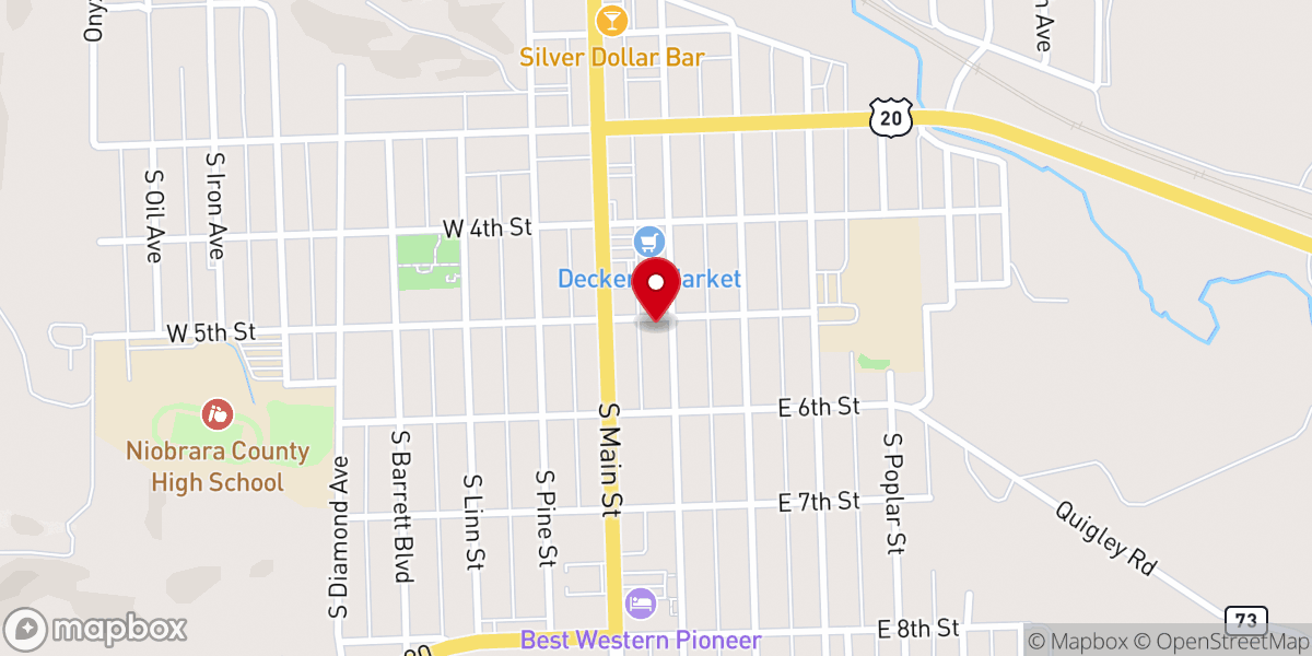 Map showing location of Congregational Church of Lusk