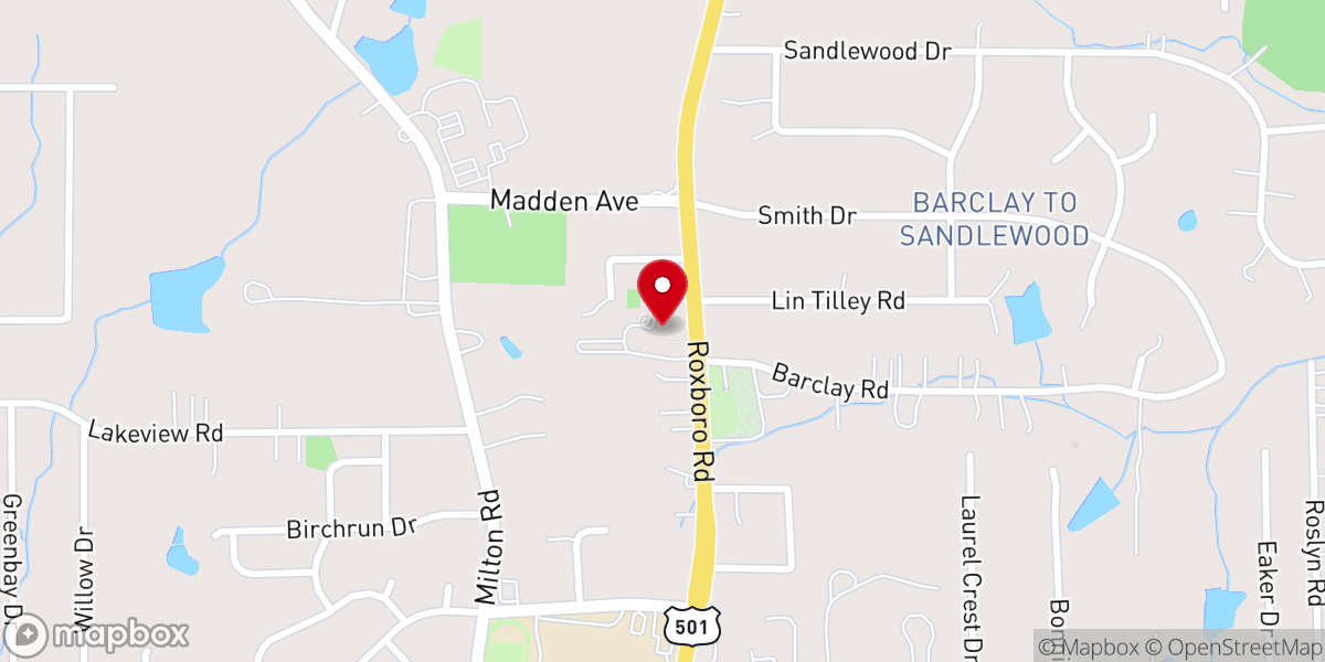 Map showing location of Mount Sylvan Church