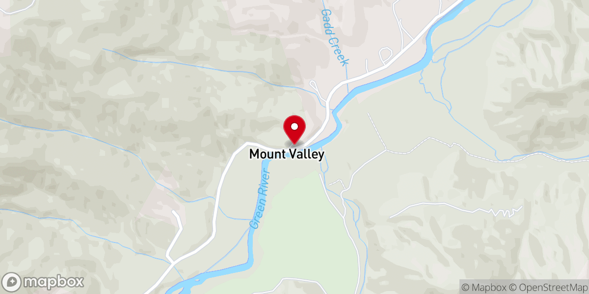 Map showing location of Mountain Valley Baptist Church