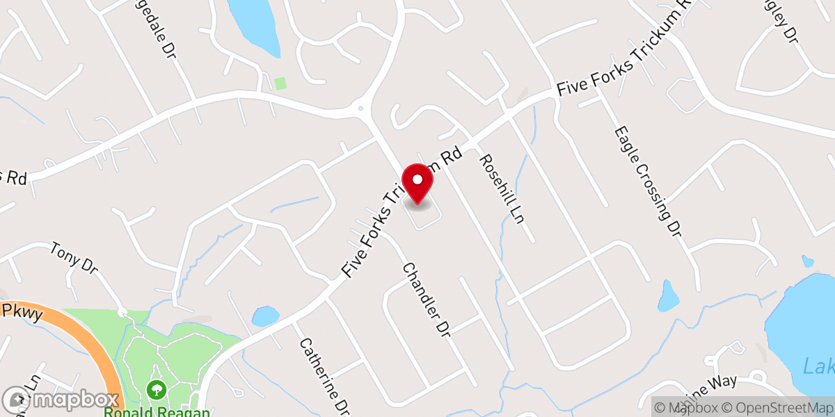 Map showing location of Gwinnett Community Church