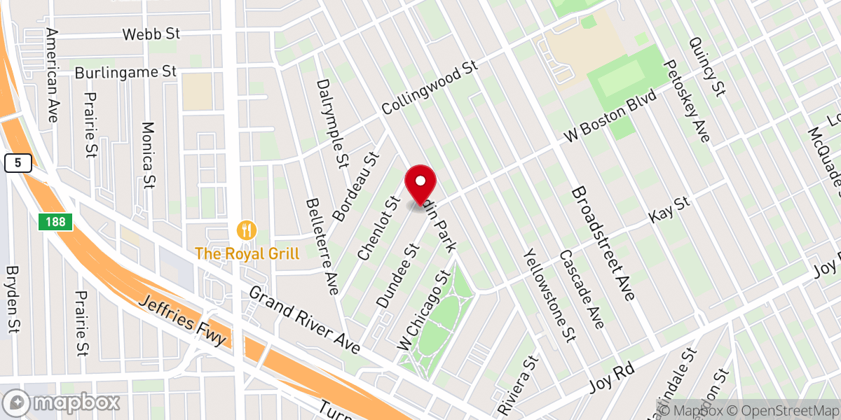 Map showing location of Greater Liberty Tabernacle Church of God in Christ
