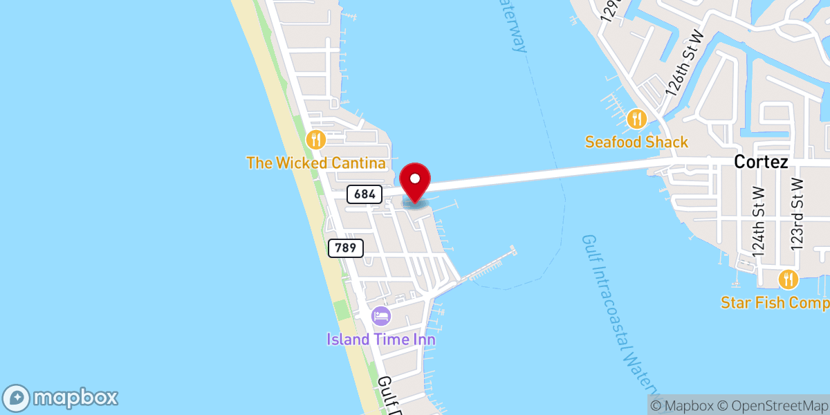 Map showing location of Sea Rocket Gulf Coast Parasail