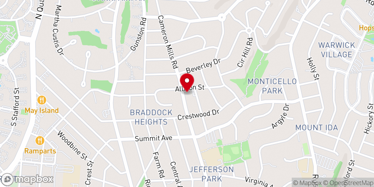 Map showing location of Trinity United Methodist Church