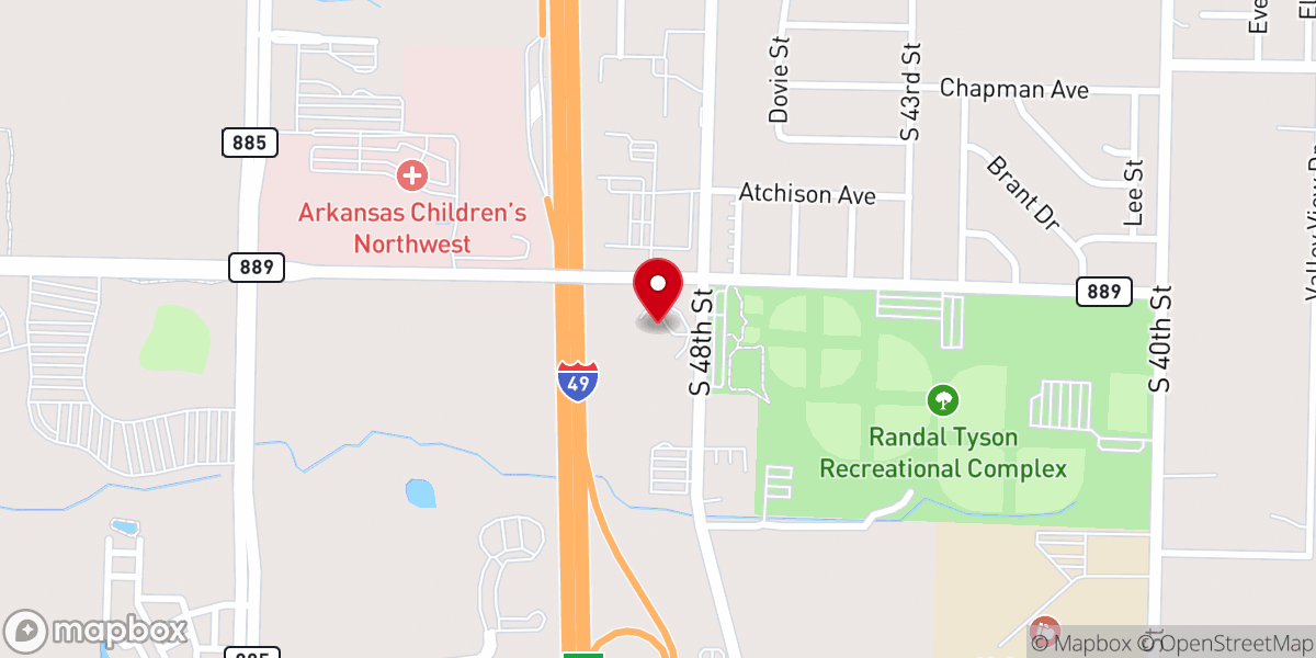 Map showing location of St Thomas Episcopal Church