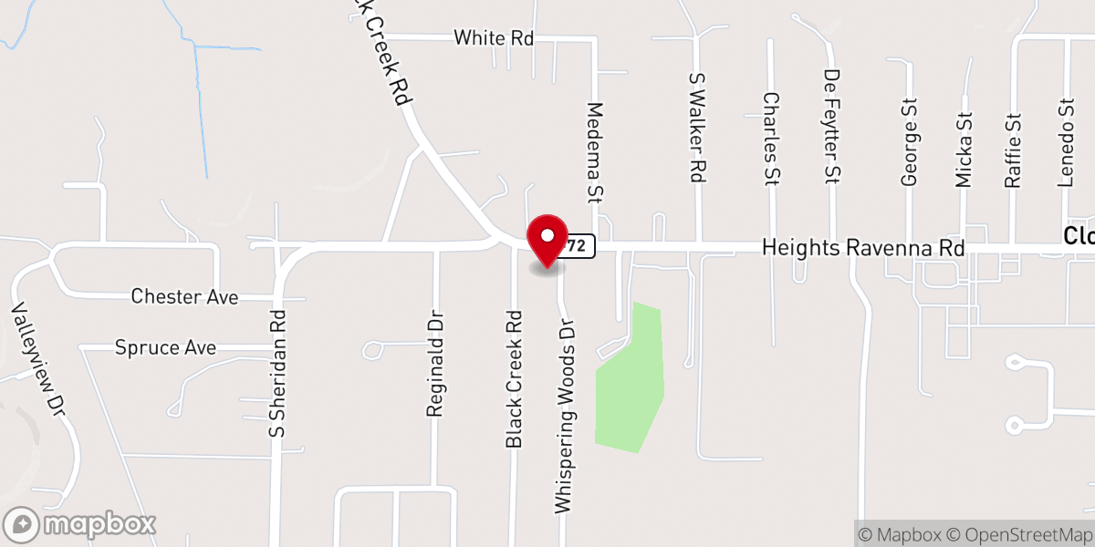 Map showing location of Black Creek Bible Church
