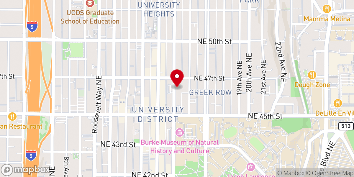 Map showing location of University Presbyterian Church
