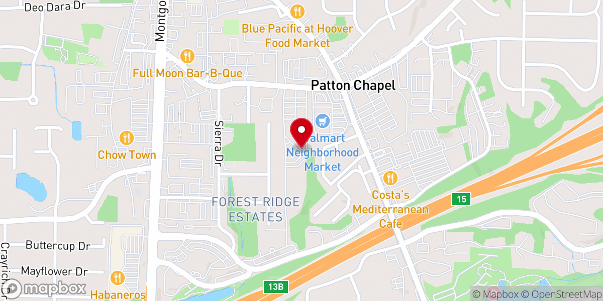 Map showing location of St Peter's Catholic School