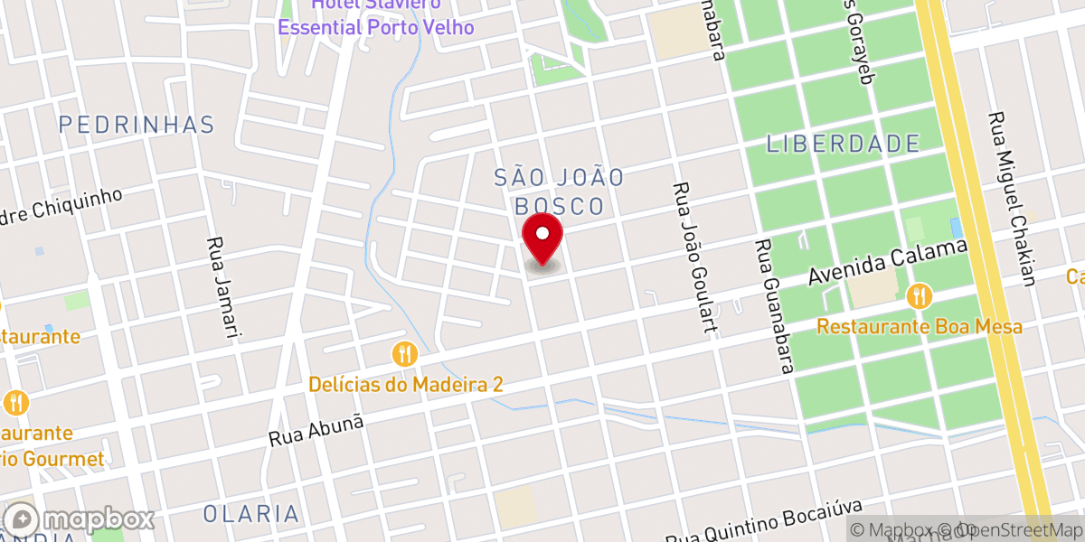 Map showing location of Paróquia de São João Bosco