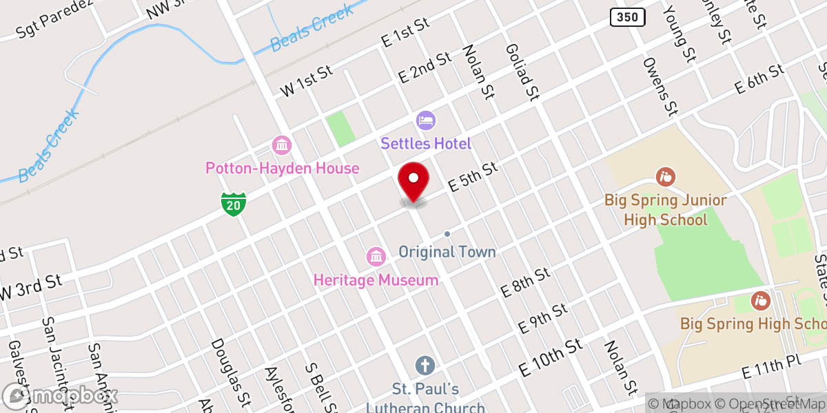 Map showing location of Phillips Memorial Baptist Church
