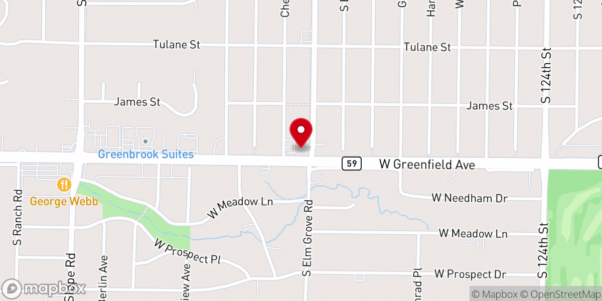 Map showing location of Gethsemane Evangelical Lutheran Church