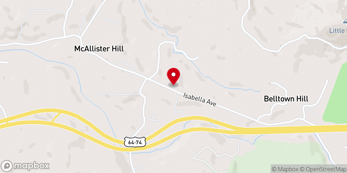 Map showing location of Isabella Missionary Baptist Church