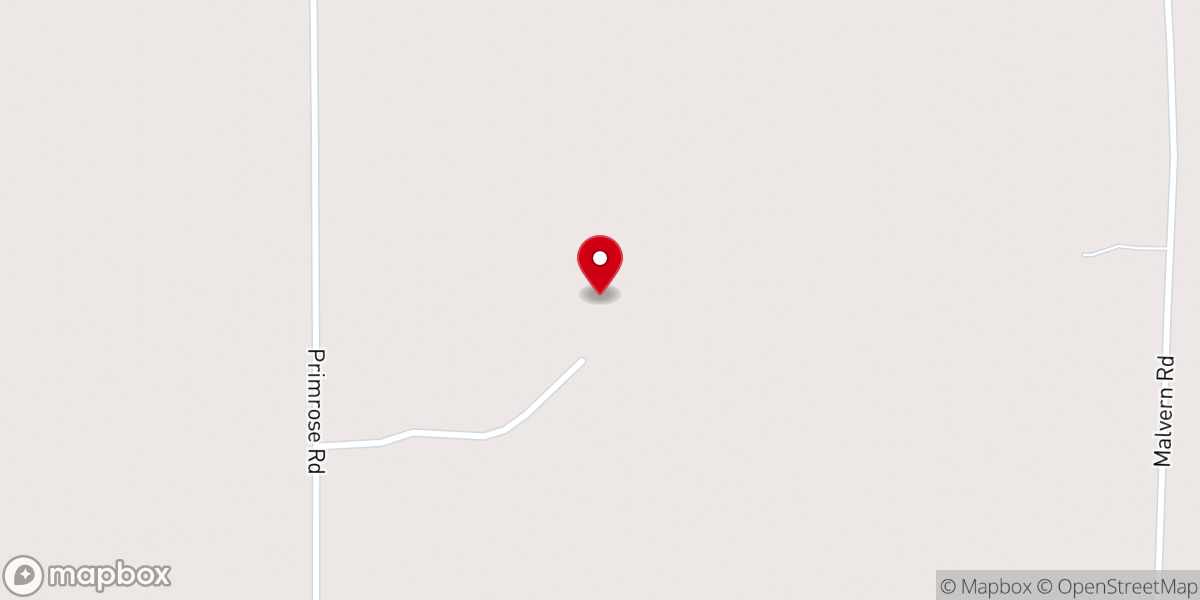 Map showing location of Prairie Chapel