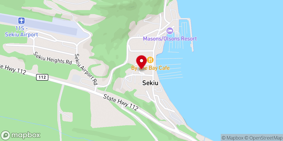 Map showing location of Sekiu Community Center