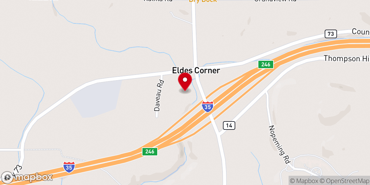 Map showing location of Pine Hill Lutheran Church