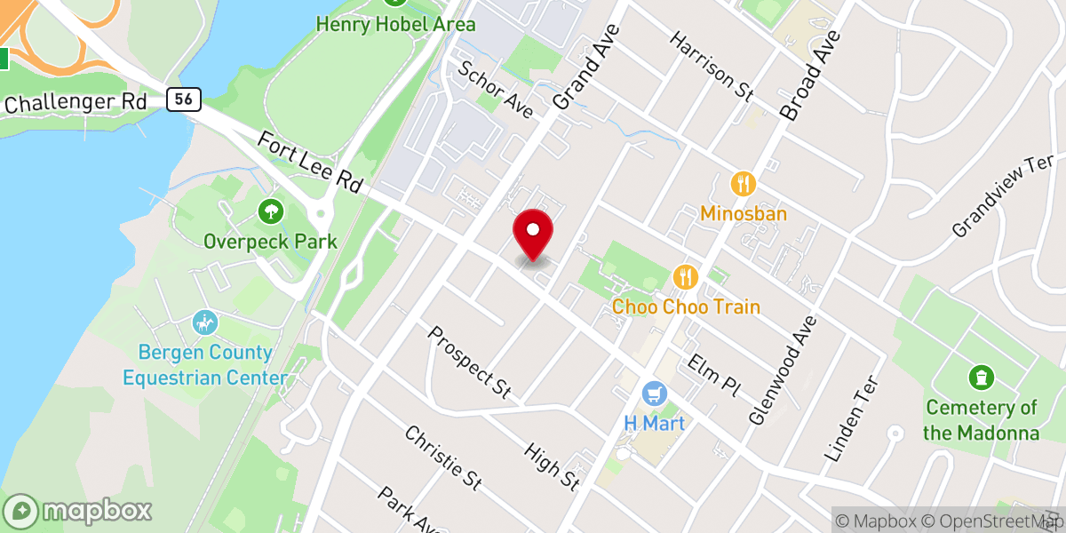 Map showing location of Presbyterian Church in Leonia