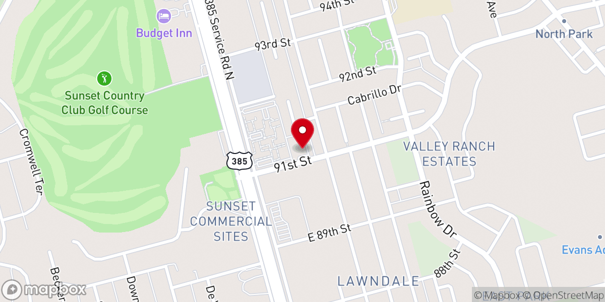 Map showing location of Odessa English Seventh-day Adventist Church