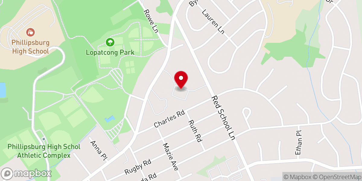 Map showing location of First Baptist Church
