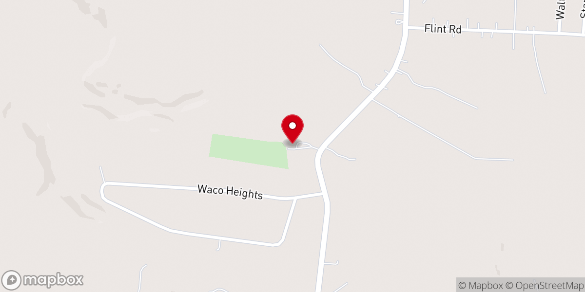 Map showing location of Flatwoods Christian Church