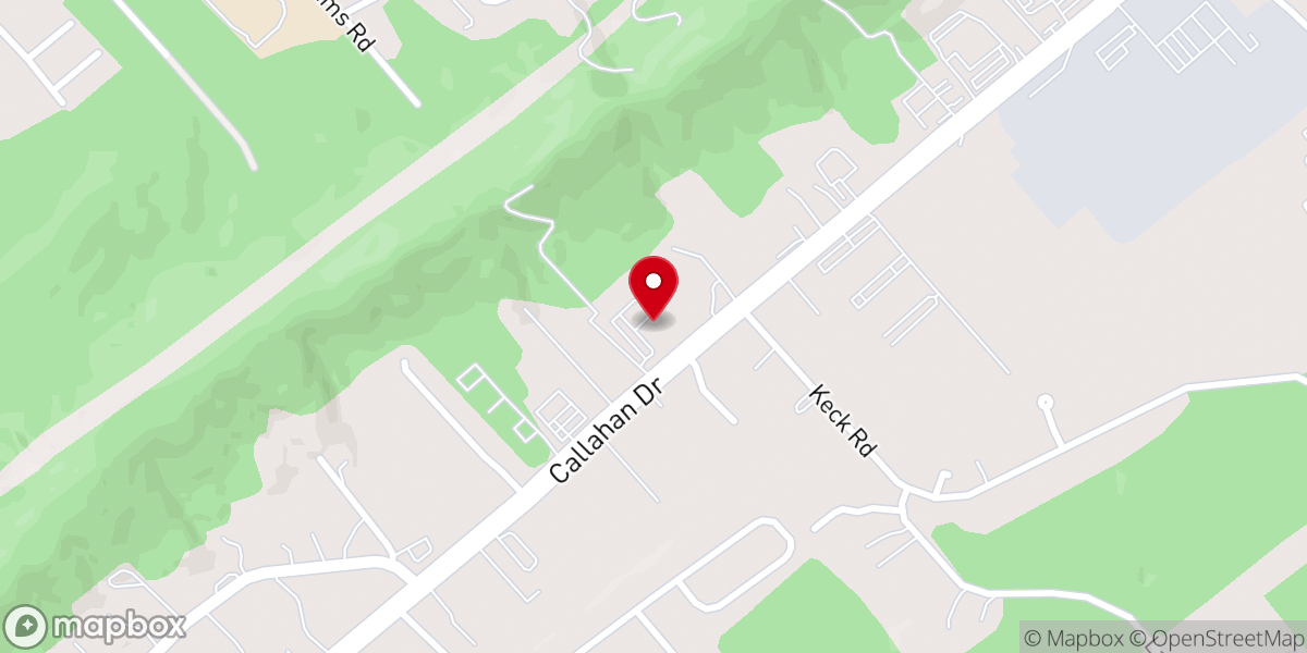Map showing location of Callahan Road Baptist Church