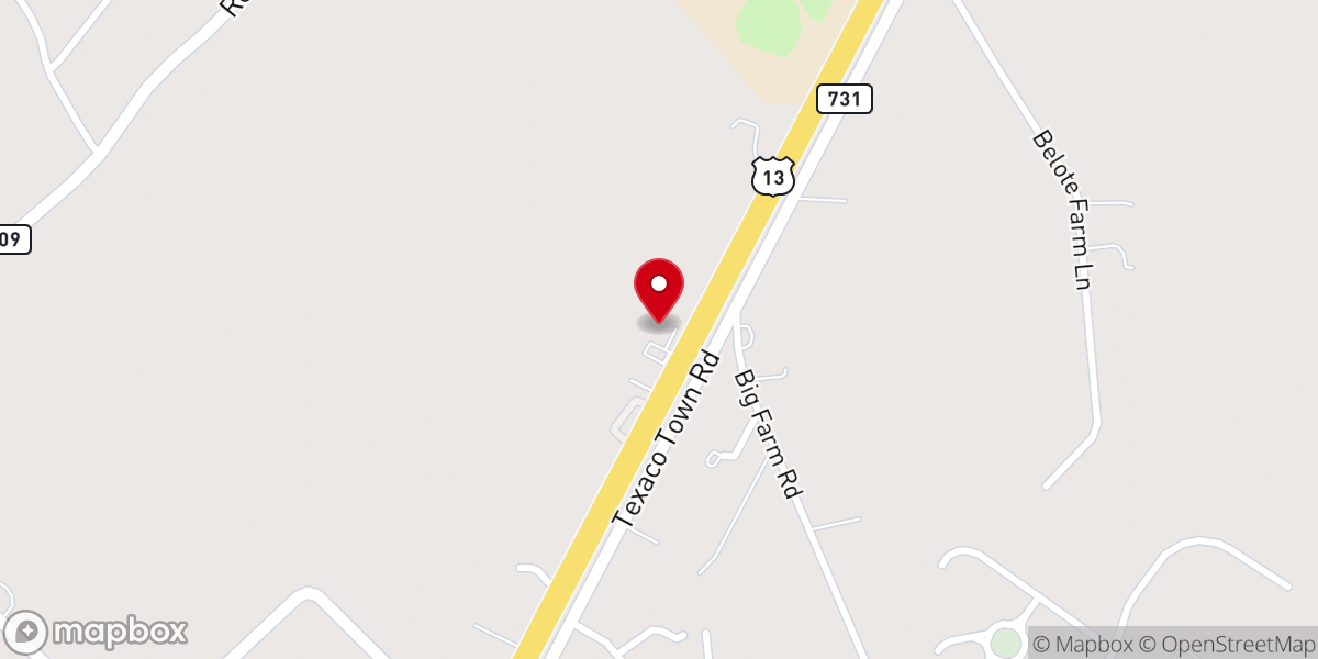 Map showing location of Rock Church of the Eastern Shore