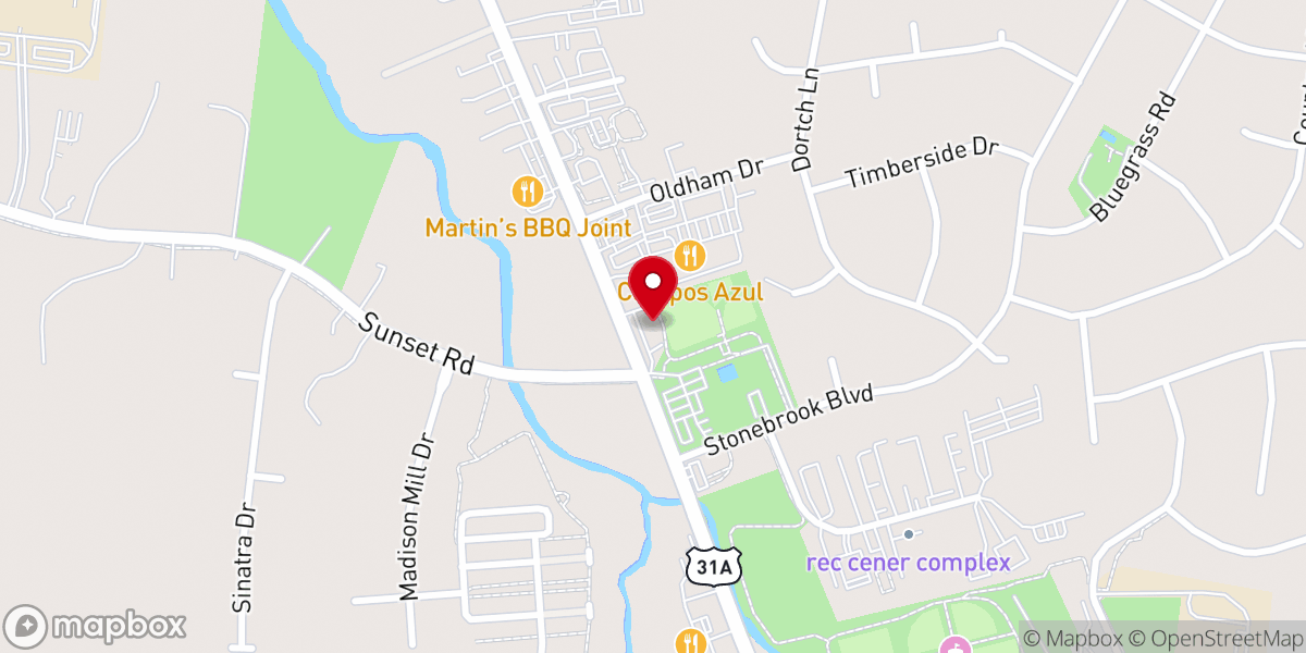 Map showing location of Music City Church