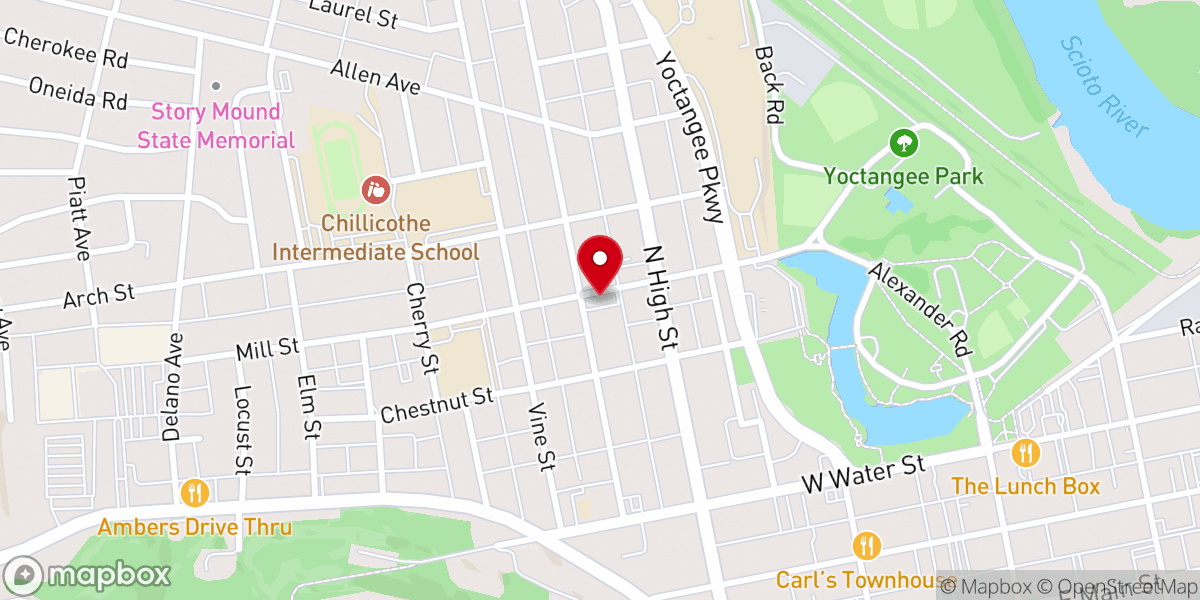 Map showing location of Tyler Memorial United Methodist Church
