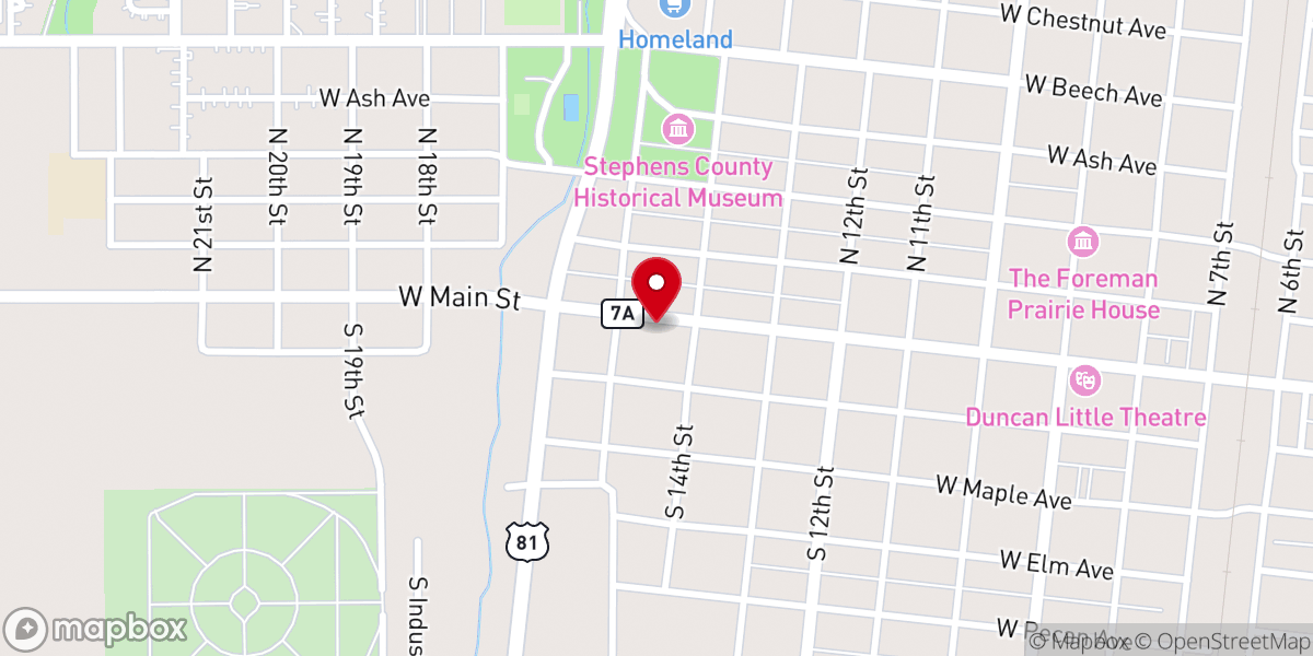 Map showing location of Faith Church