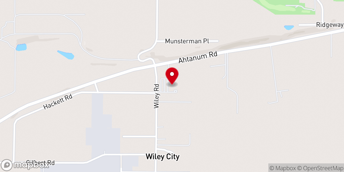 Map showing location of Wiley Union Church