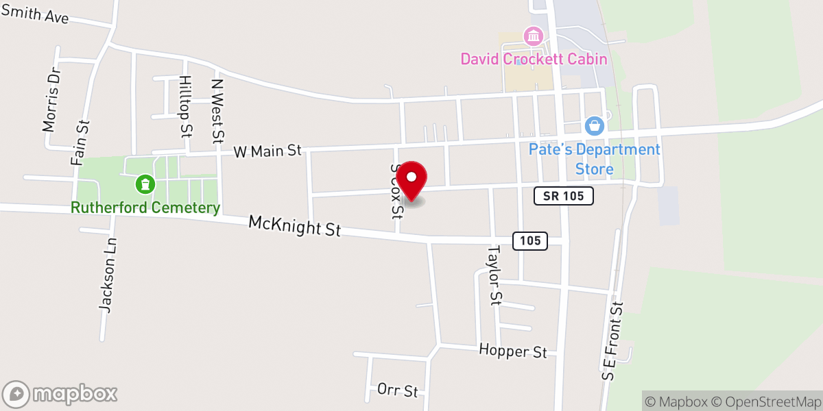 Map showing location of Tri-City Church of Christ