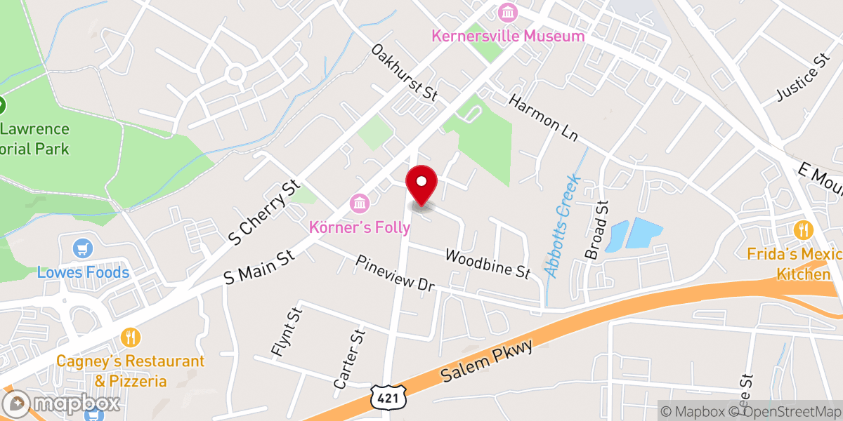 Map showing location of Covenant Fellowship ARP Church