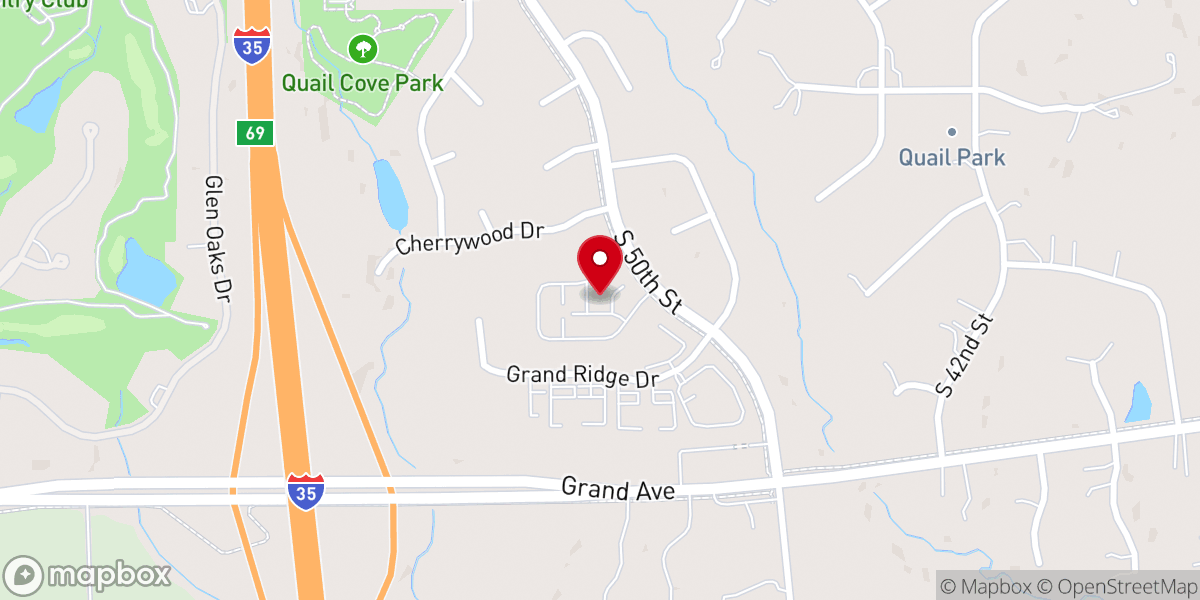 Map showing location of Iowa Center For Faith