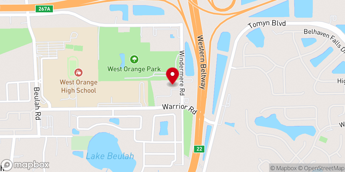 Map showing location of People of Faith Lutheran Church
