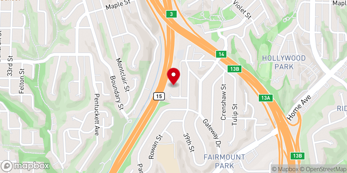 Map showing location of San Diego Mennonite Church