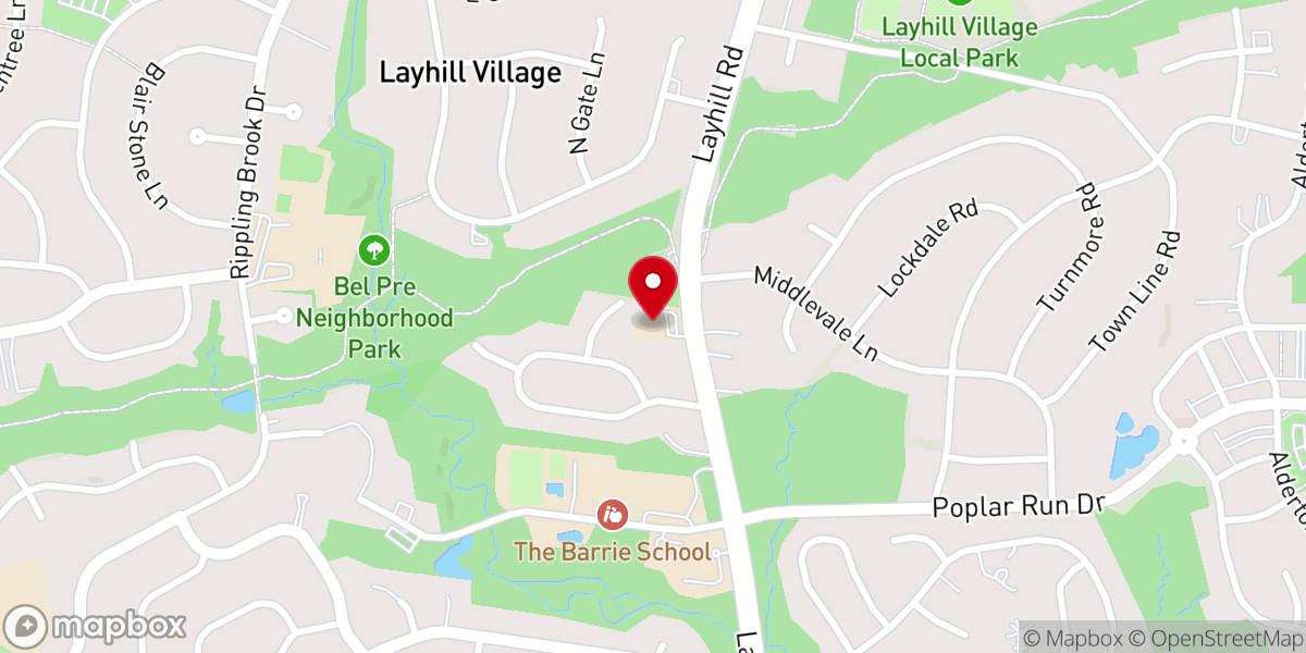 Map showing location of Faith Community Baptist Church