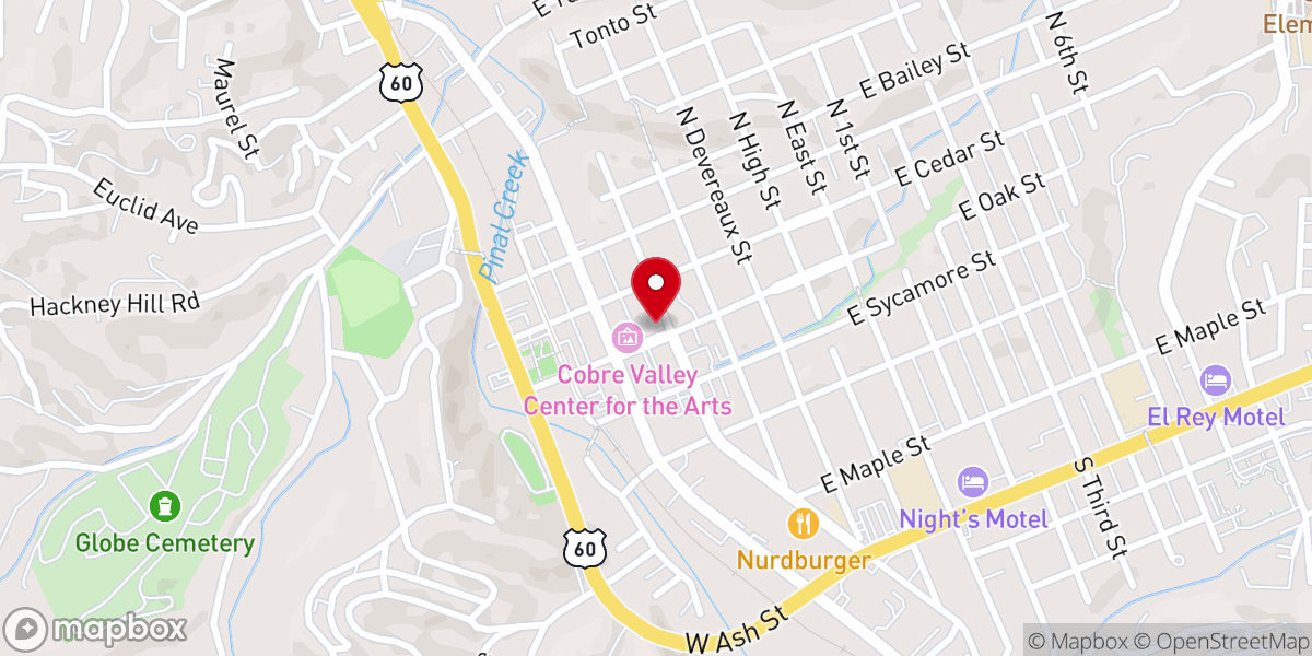Map showing location of St John's Episcopal Church