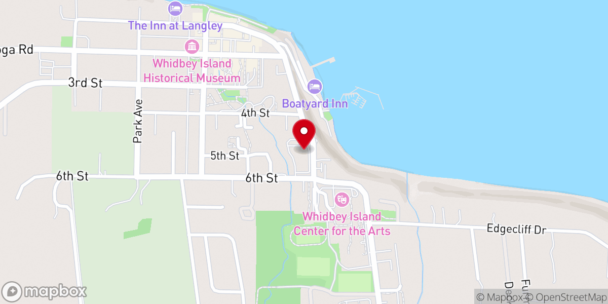 Map showing location of Public Parking at Island Church