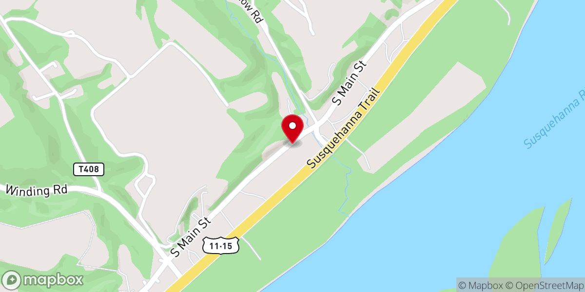 Map showing location of St. Johns United Methodist Church