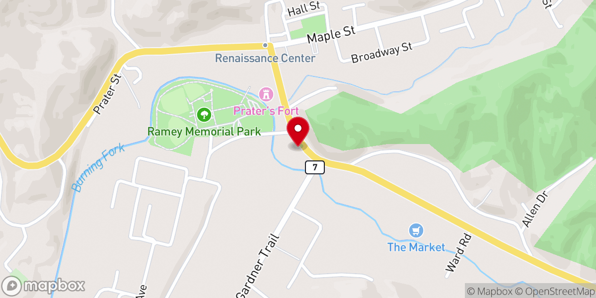 Map showing location of B & B Discount Tobacco Patch