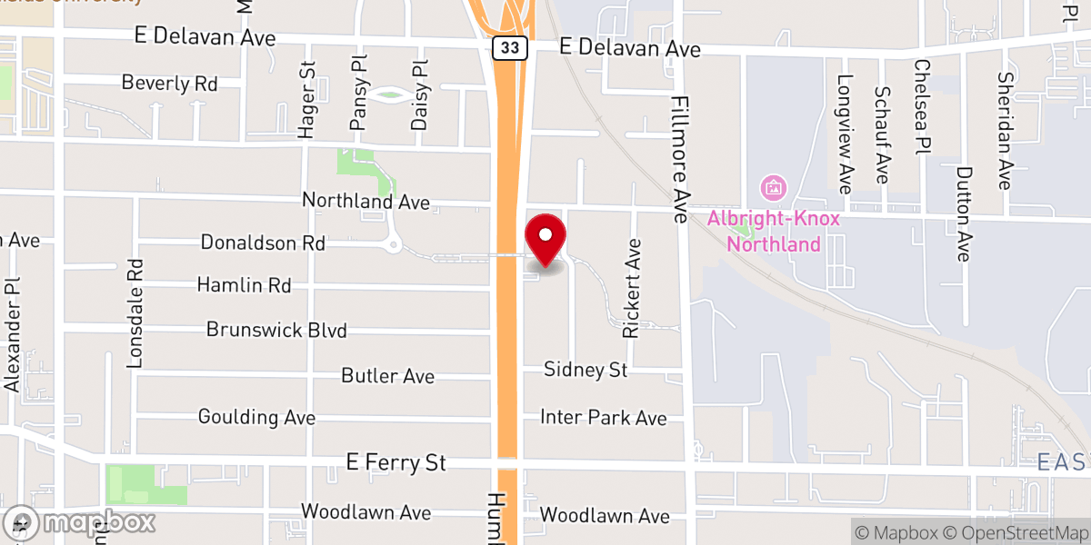Map showing location of Faith Baptist Church