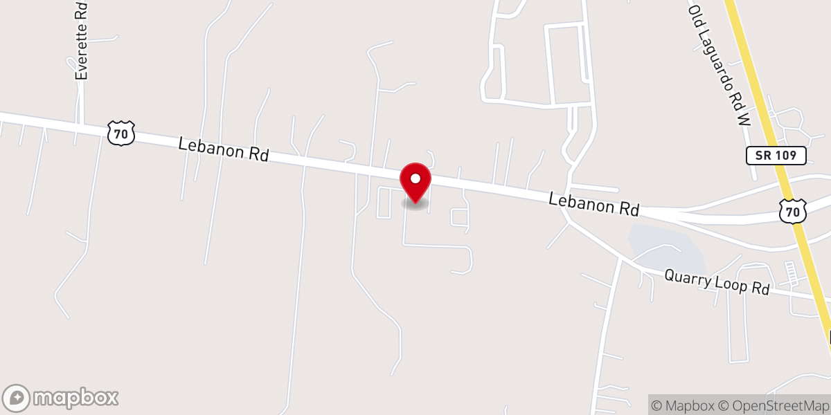Map showing location of Mount Juliet Life Church