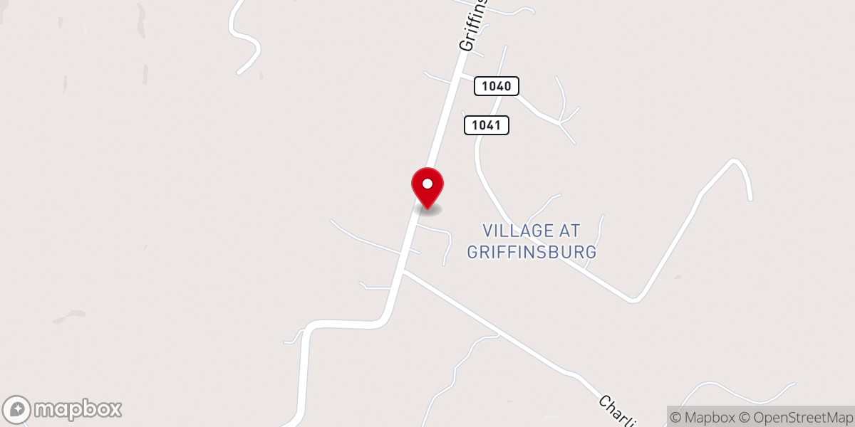 Map showing location of Griffinsburg Baptist Church