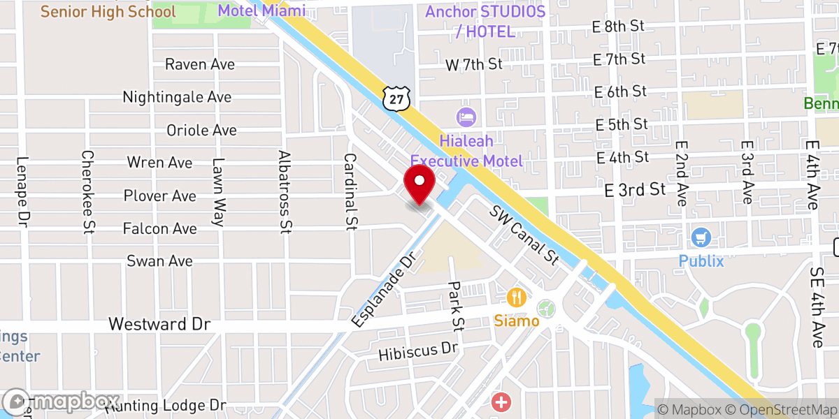 Map showing location of Poinciana United Methodist Church