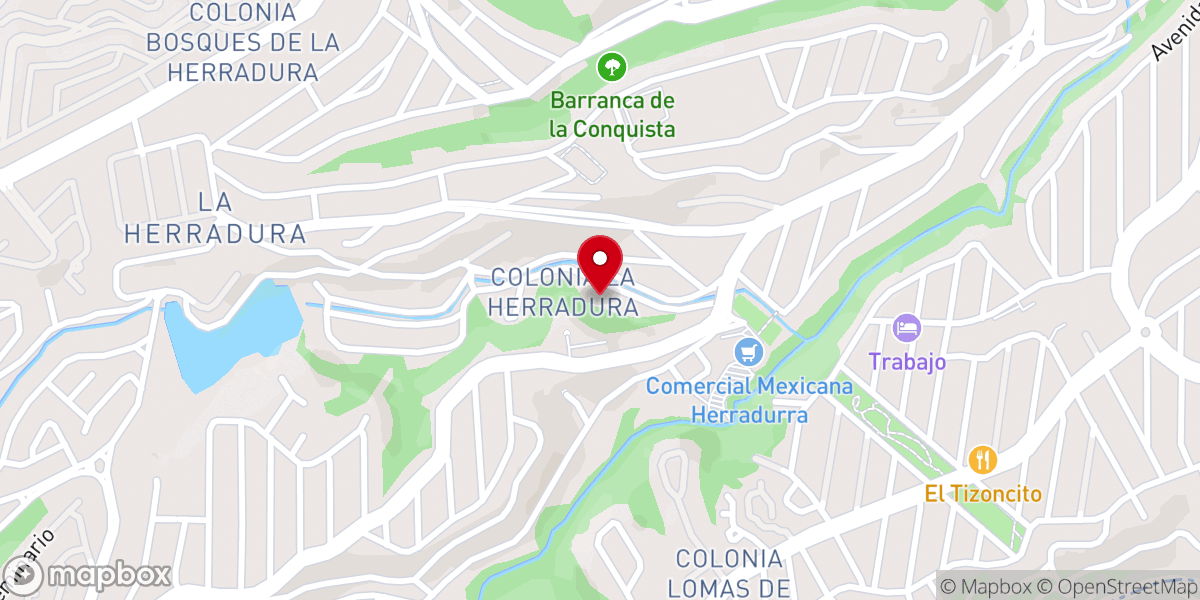 Map showing location of Parroquia de la Santa Cruz de la Herradura