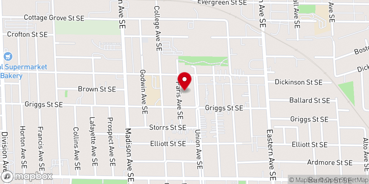 Map showing location of Lamb of God Church
