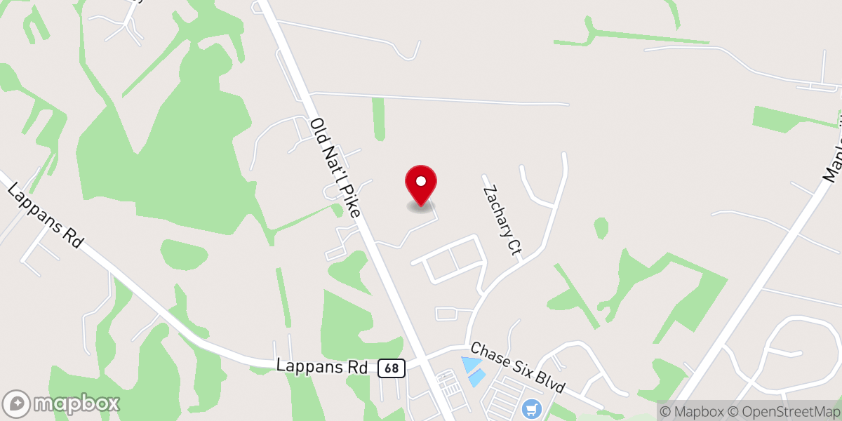 Map showing location of Boonsboro Family Worship Center - Food Distribution Center