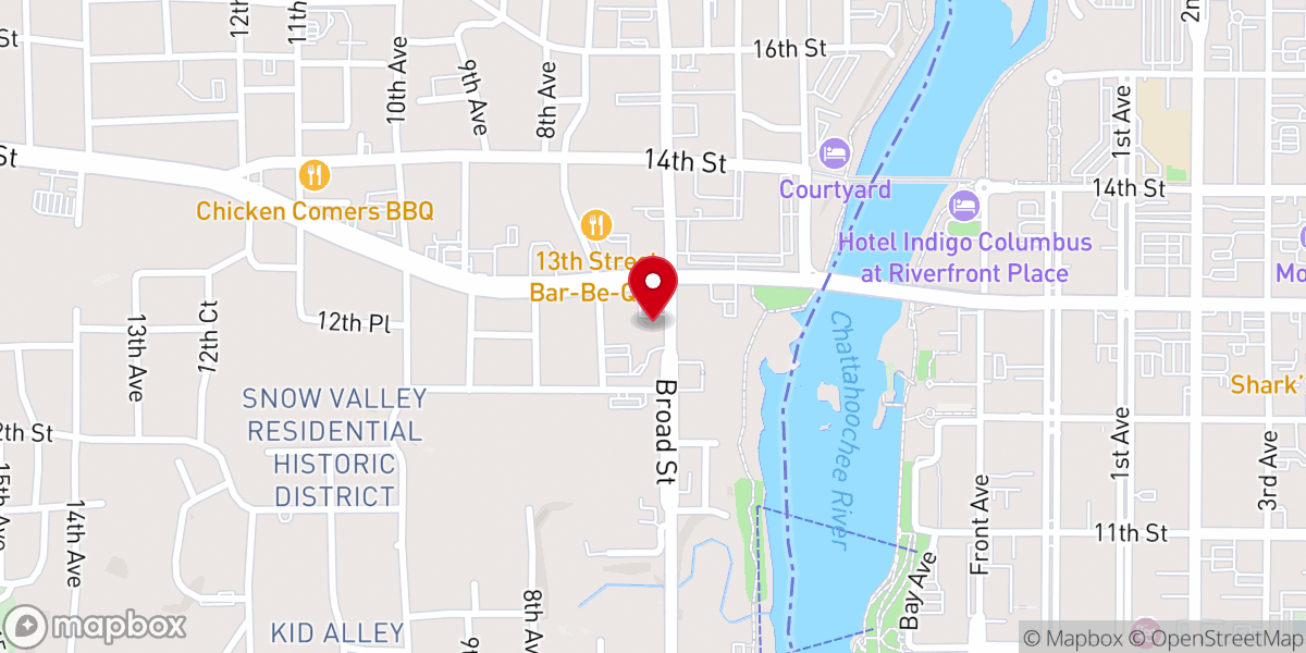 Map showing location of Broadstreet church of Christ